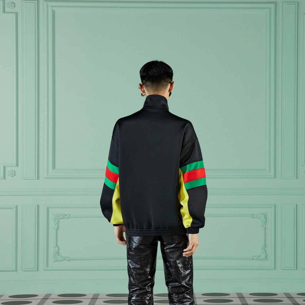 Gucci o1s1wg110125 Light Neoprane Jacket With Web in Multicolor Size US M / EU 48-50 / 2 - 7 Thumbnail