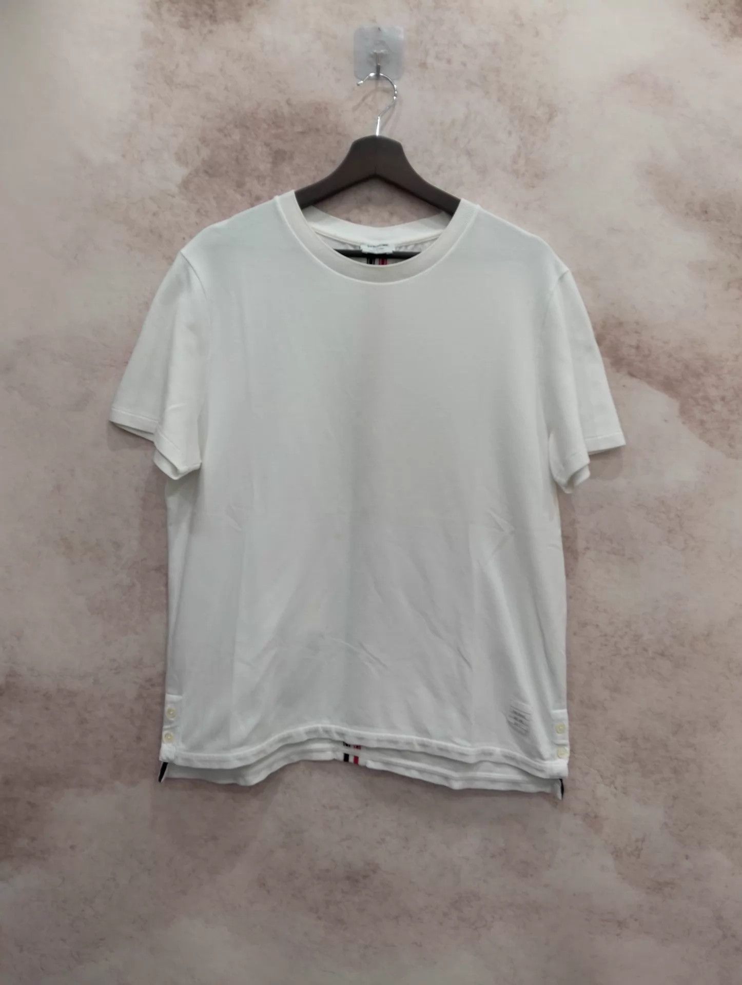 Thom Browne THOM BROWNE White Striped SS T-Shirt Size 3 95 New Size US L / EU 52-54 / 3 - 1 Thumbnail
