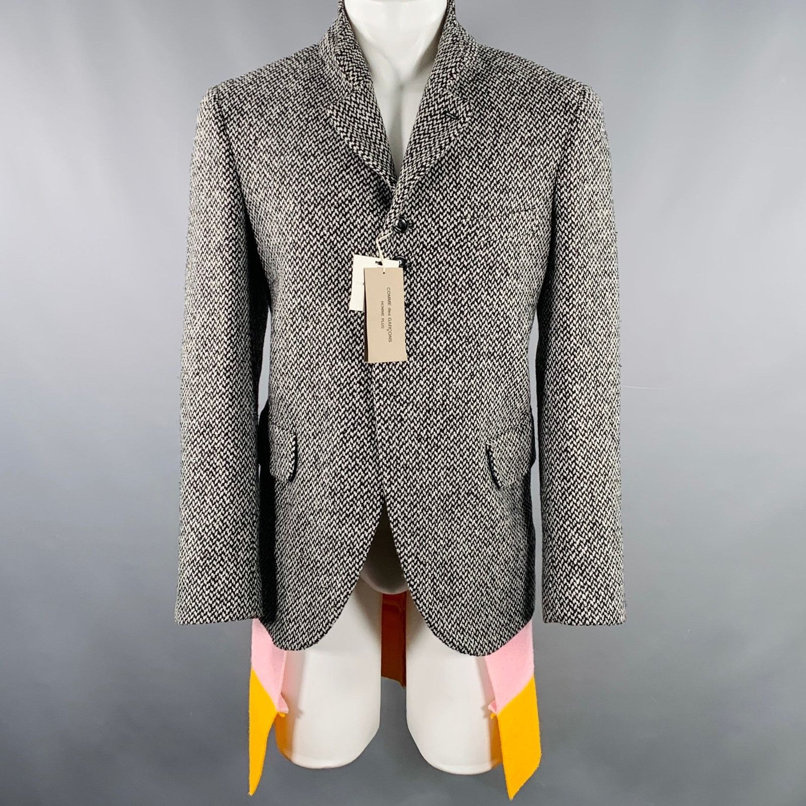Comme des Garcons Homme Plus COMME des GARCONS HOMME PLUS Size M Black White Tweed Jacket Size US M / EU 48-50 / 2 - 1 Thumbnail
