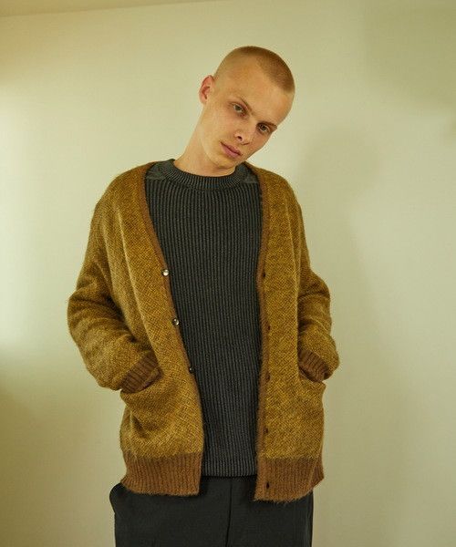 Number (N)ine Number nine PLAIN JACQUARD MOHAIR KNIT CARDIGAN Size US L / EU 52-54 / 3 - 3 Thumbnail
