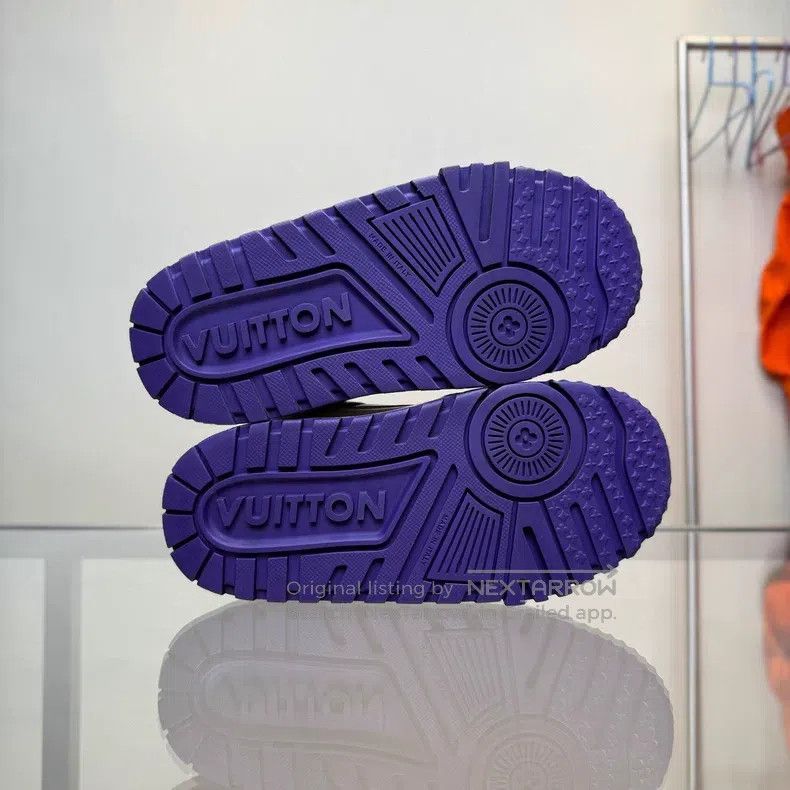 Louis Vuitton Louis Vuitton Trainer Maxi White Purple Fat Ding shoes Size US 7 / IT 37 - 7 Thumbnail