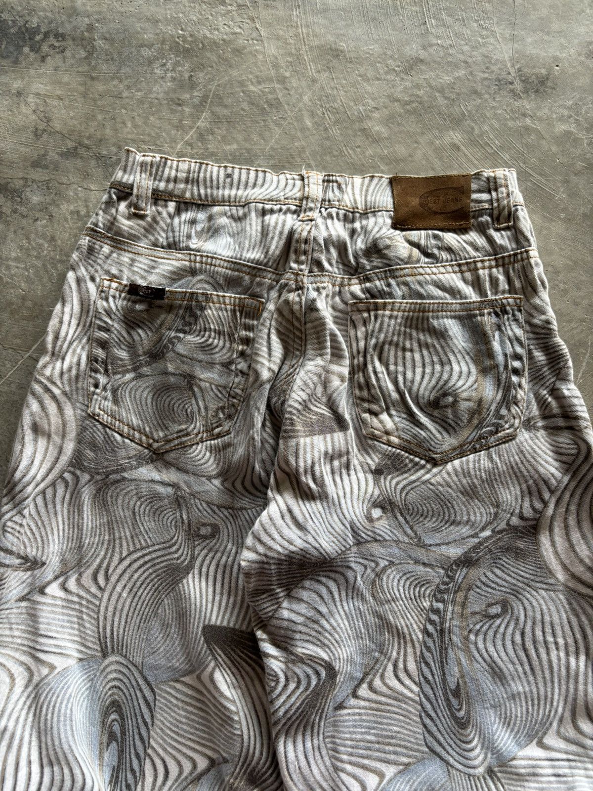 Other flared crest jeans zebra illusion art cavalli inspired Size US 28 / EU 44 - 10 Thumbnail