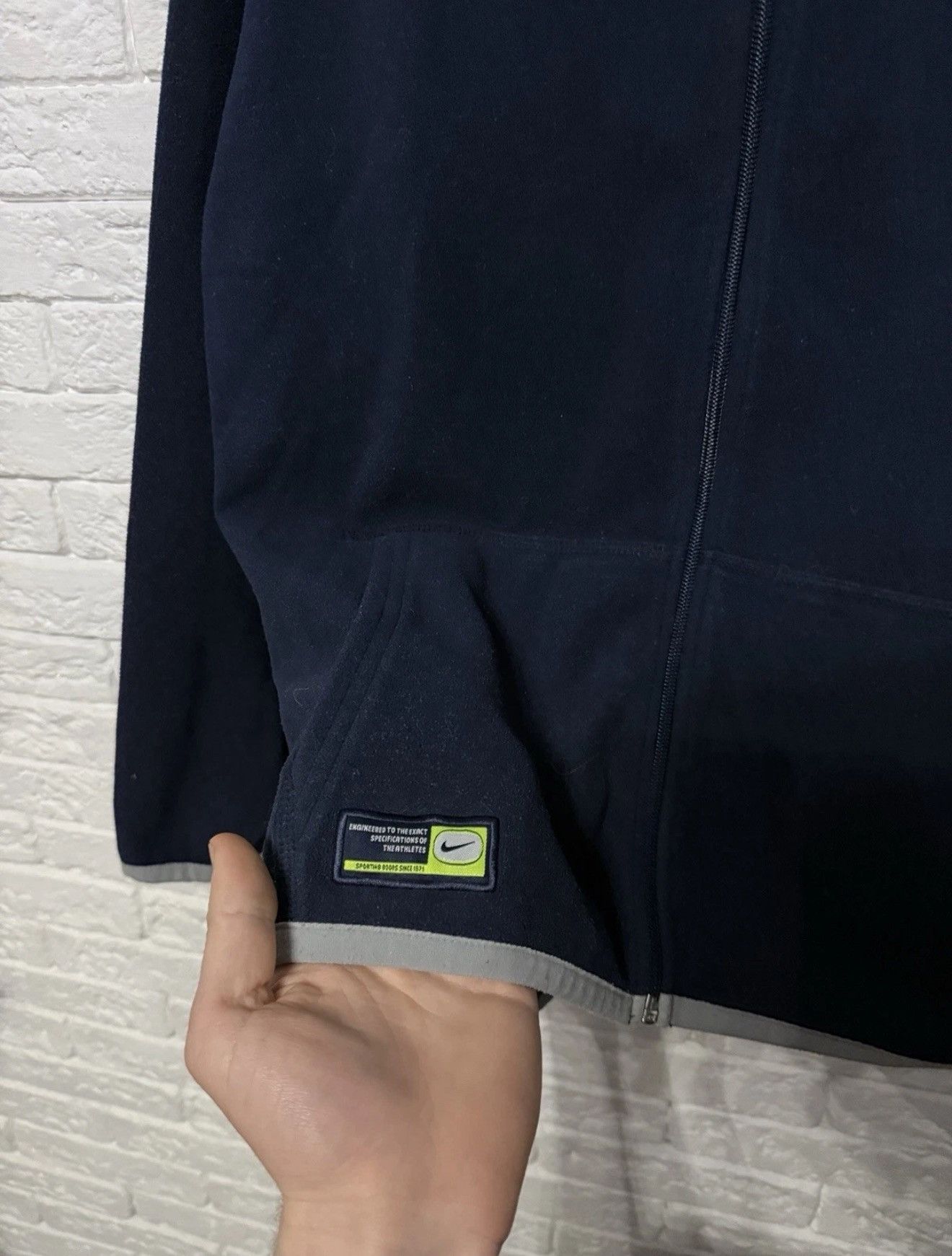 Nike Vintage Nike Fleece Sweatshirt Huge Graphic Print Full Zip Size US S / EU 44-46 / 1 - 5 Thumbnail