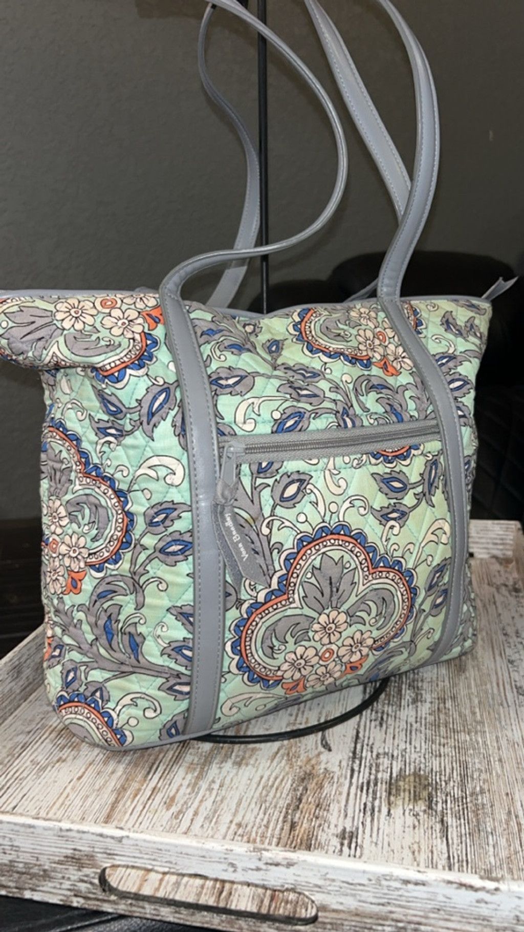 Vera Bradley Women's Vera Bradley Tote Bag Light Blue Gray Floral Size ONE SIZE - 1 Thumbnail
