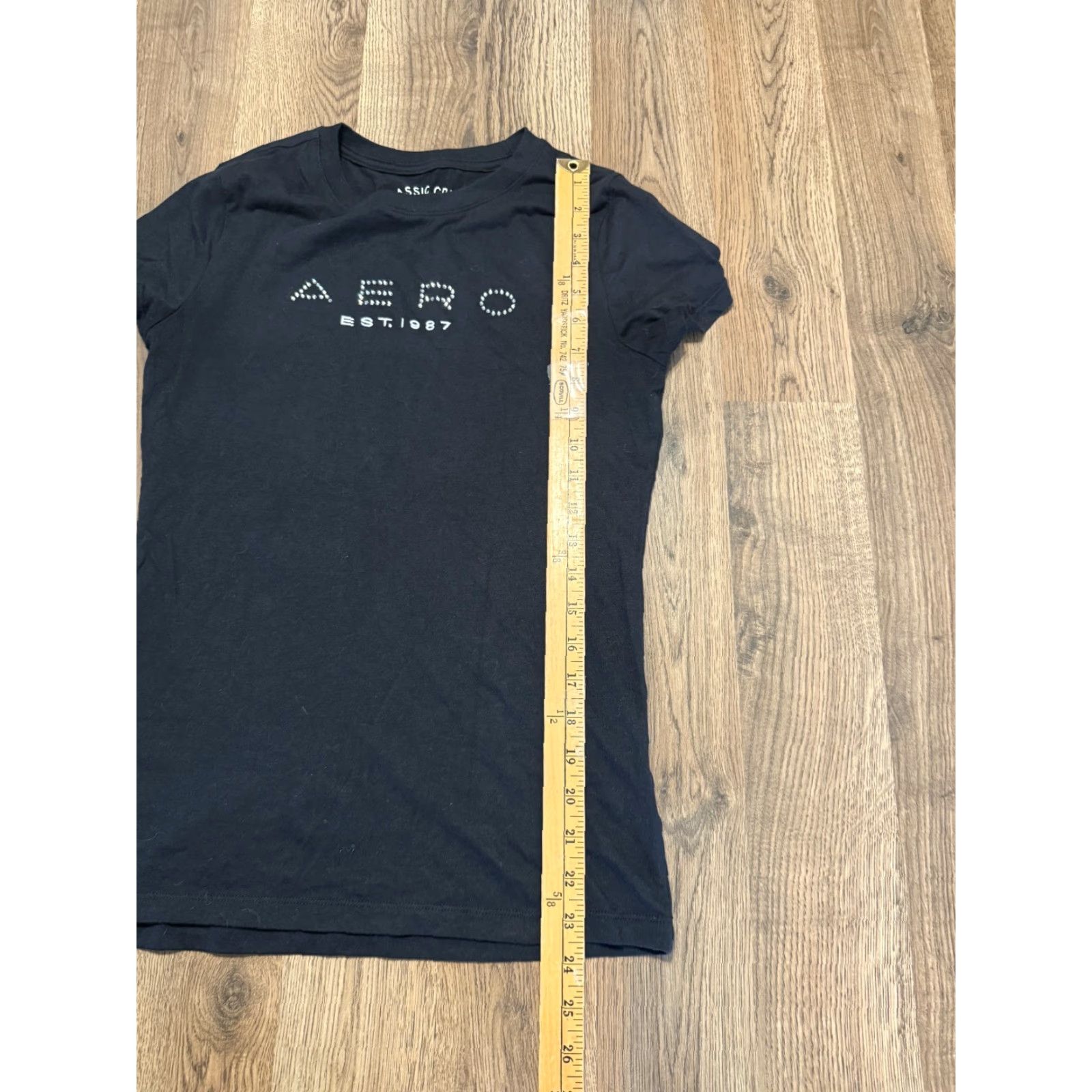 Vintage Aero Polo Shirt Women's Medium Black Gems Short Sleeve Classic Crew Shirt Size M / US 6-8 / IT 42-44 - 6 Thumbnail