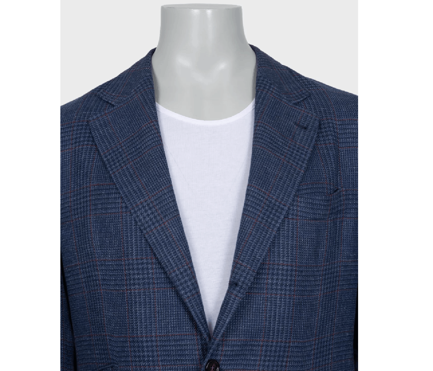 Brunello Cucinelli Brunello Cucinelli Blue Check Linen Wool Silk Blazer IT54 Size 54R - 4 Thumbnail