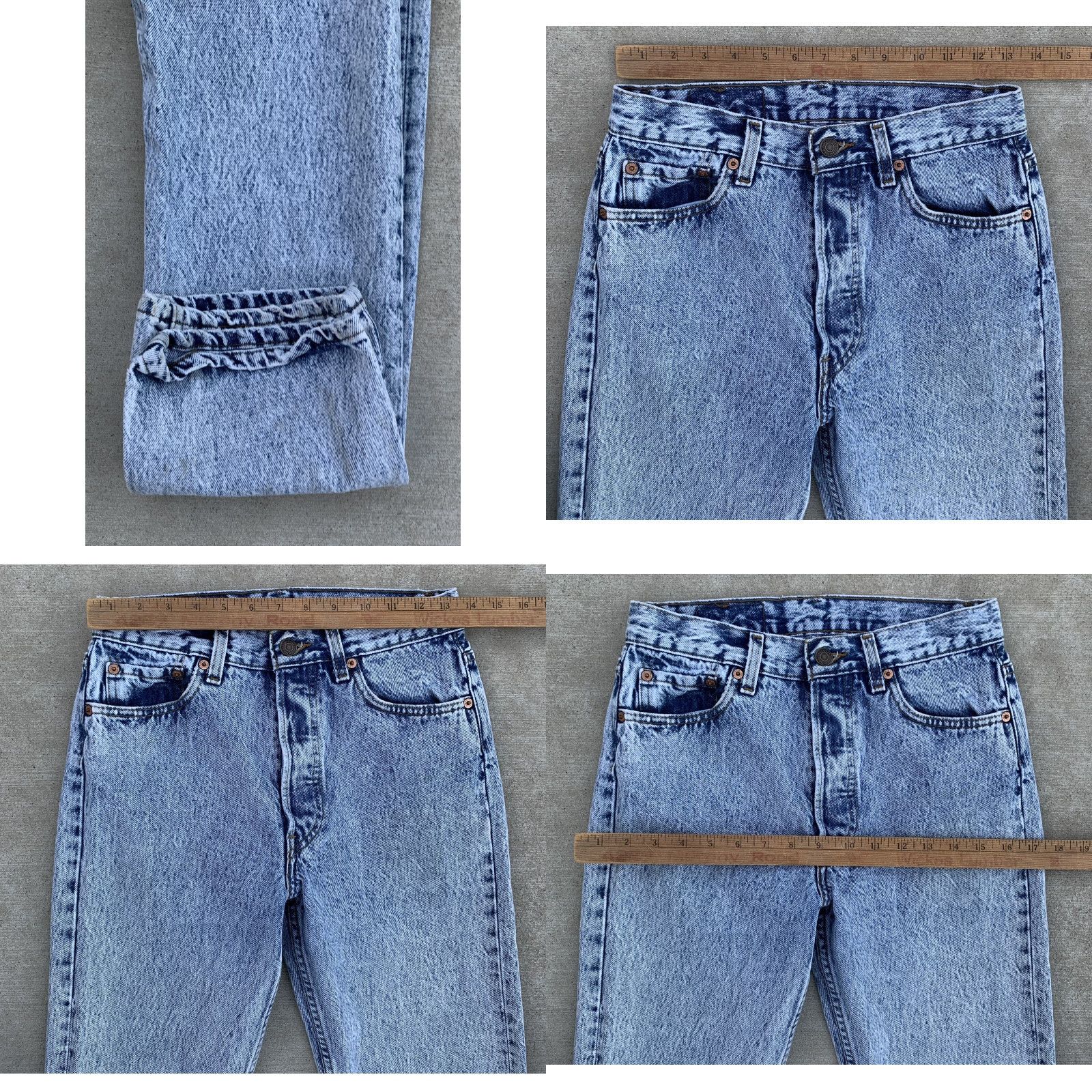Levi's VINTAGE Levi’s 501 Jeans Button Fly Jeans Men Regular 29W 32L Blue Denim Cotton See Pics 501 Vintage Levi’s 90s? Size US 29 - 11 Thumbnail