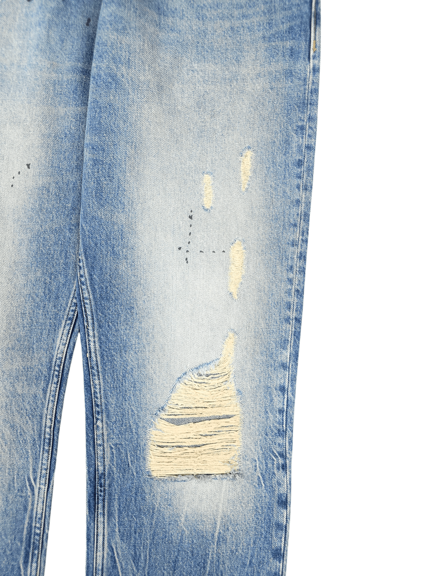Calvin Klein × Japanese Brand 💎 Size 33/34 Calvin Klein Distressed Ripped Straight Jeans Size US 33 - 9 Thumbnail
