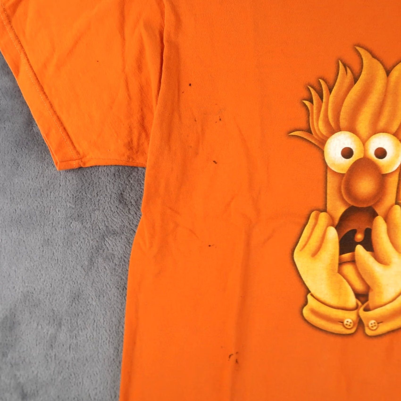 Fruit Of The Loom VINTAGE The Muppets T Shirt Orange Beaker 90s Cartoon Henson Graphic Men's XL Size US XL / EU 56 / 4 - 4 Thumbnail