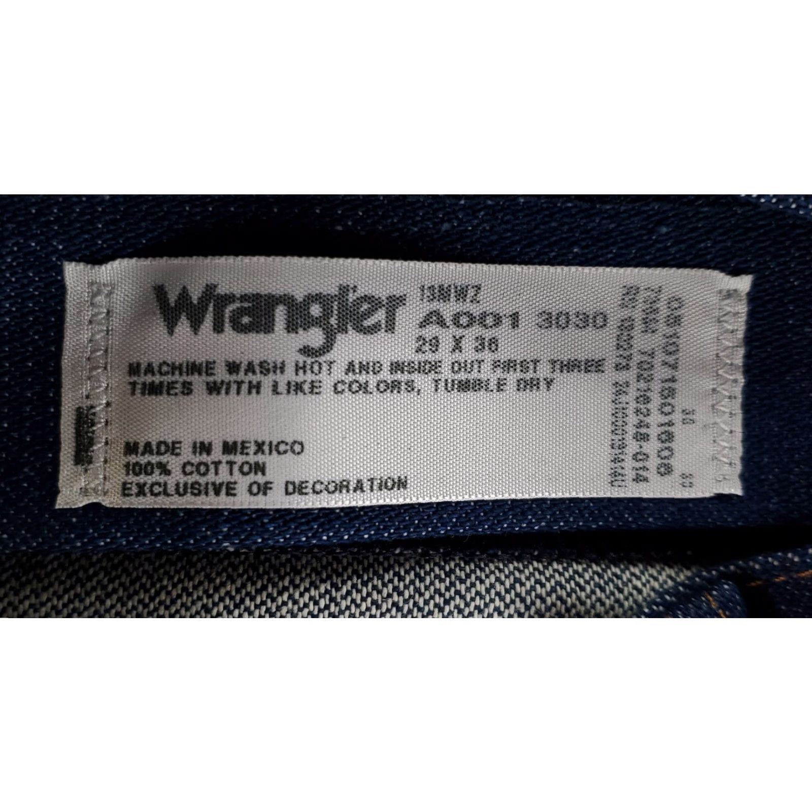 Wrangler Wrangler 13MWZ Jeans Blue Straight Made Mexico Mens 29x36 NWT Size US 29 - 6 Thumbnail