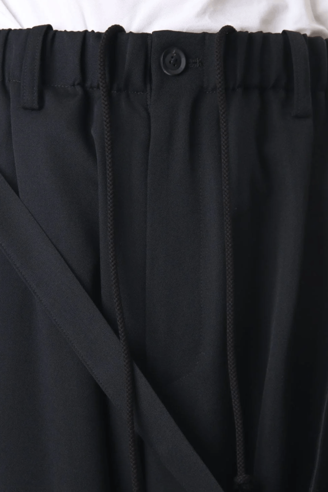 Yohji Yamamoto Pour Homme- W/Gabardine Slim Wrap Pants