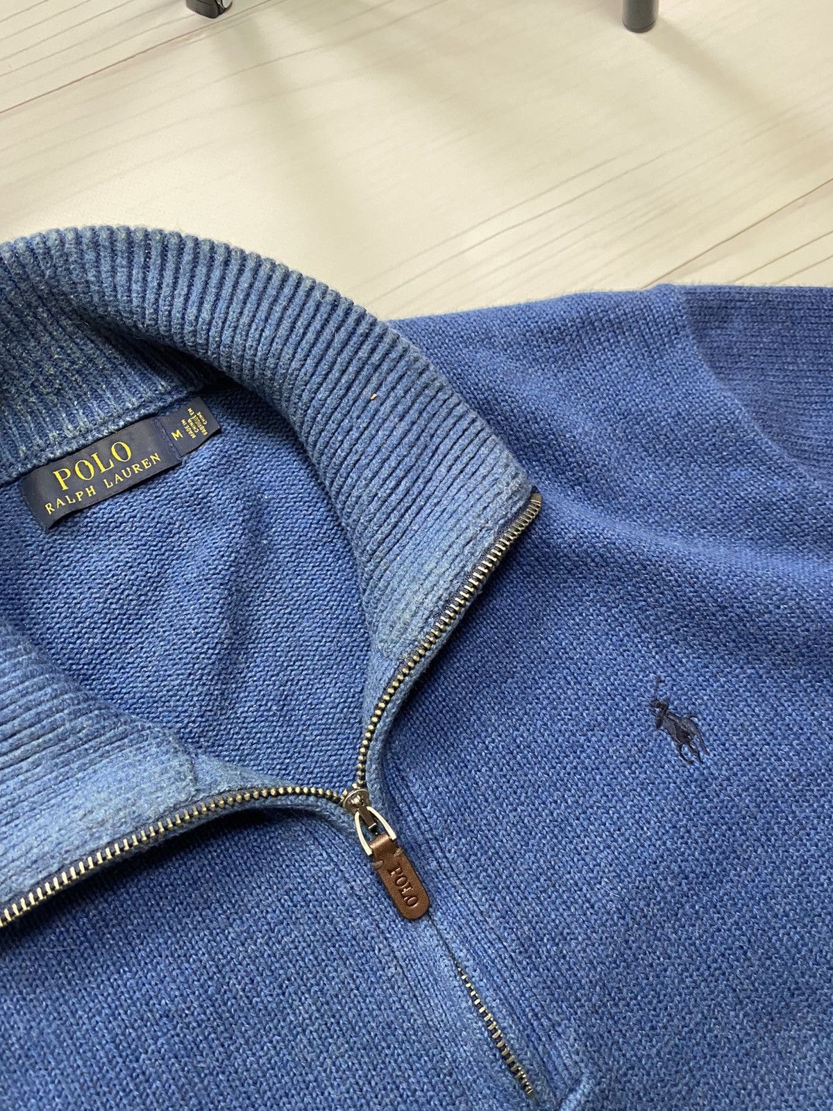 Polo Ralph Lauren Vintage Polo Ralph Lauren 1/4 zip USA faded knit y2k sweater Size US M / EU 48-50 / 2 - 11 Thumbnail