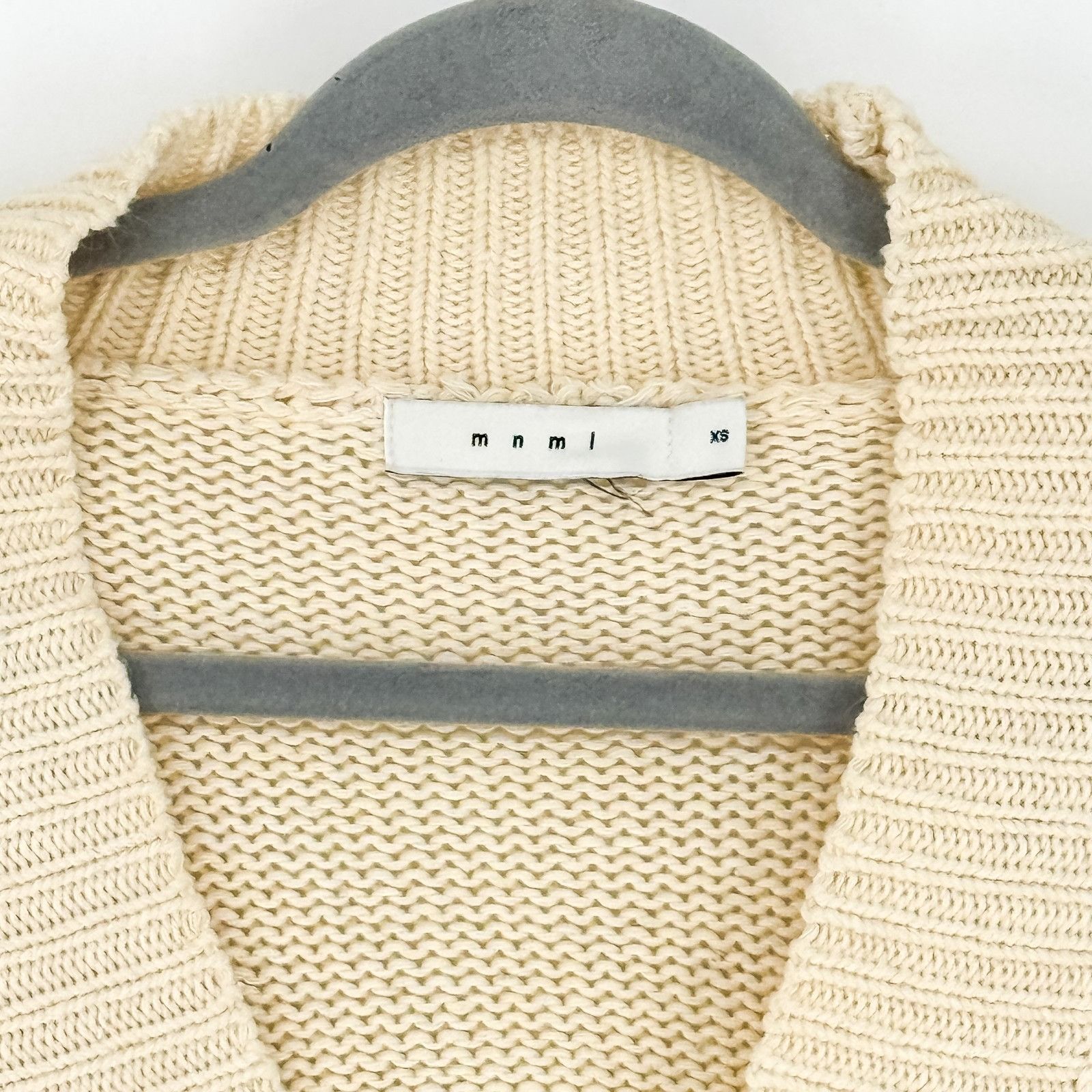 MNML MNML Distressed Cardigan Sweater Cream Shredded Grunge Butto Size US XS / EU 42 / 0 - 2 Thumbnail
