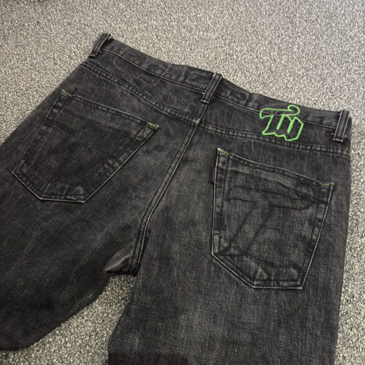 Hypebeast 🔥🇯🇵 90s Japanese Black Denim Whyworks Jeans Size US 34 / EU 50 - 7 Thumbnail