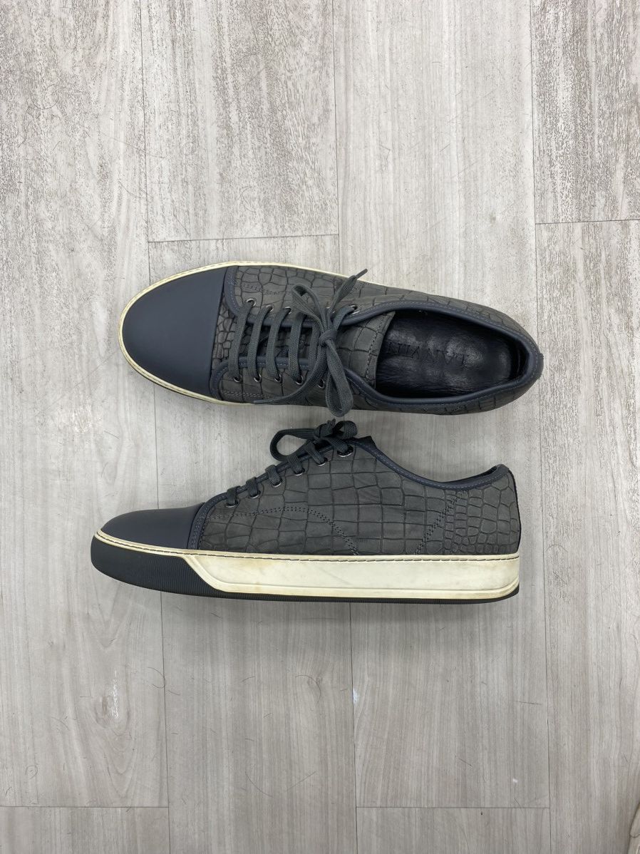 Lanvin Lanvin croco embossed leather men sneakers Size US 10.5 / EU 43-44 - 4 Thumbnail
