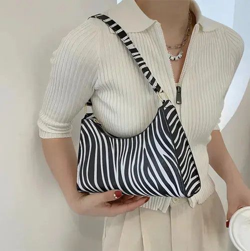 American Edition Bag Embrace the Season with zebra High-Quality Shoulder Bag Size ONE SIZE - 3 Thumbnail
