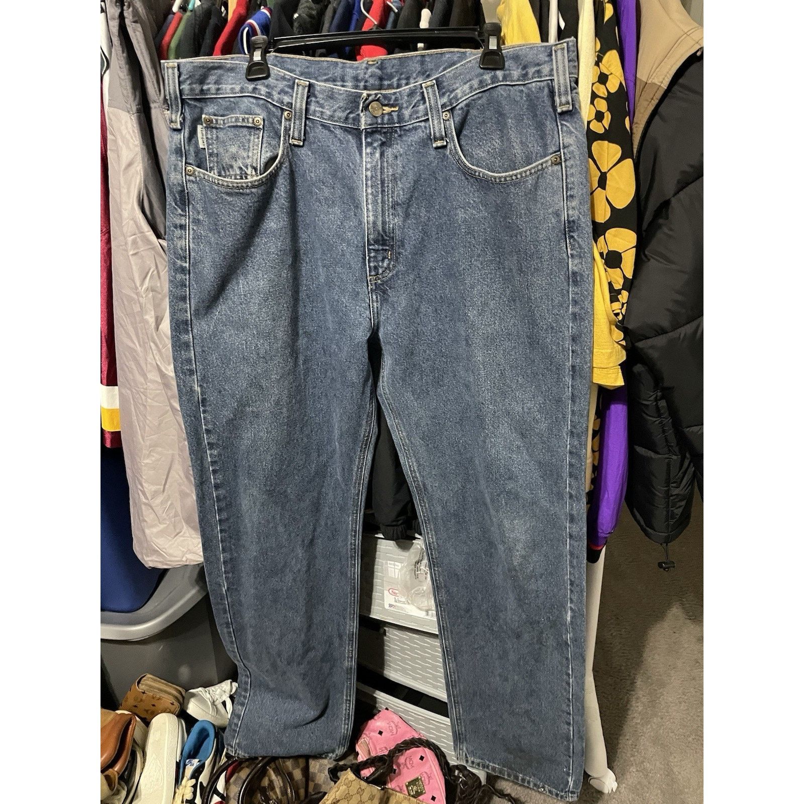 Carhartt Size 38x34 - Carhartt Jeans Mens Blue Vintage Relaxed Fit Size US 38 / EU 54 - 1 Thumbnail