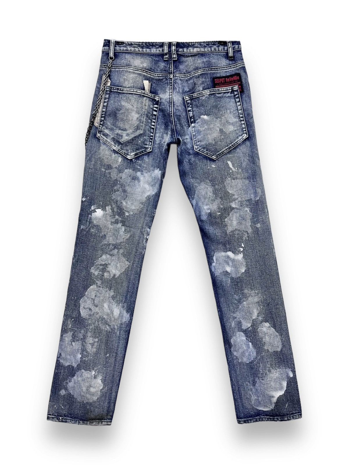 Revenge × Seditionaries 🤘🏼💥SEXPOT REVENGE Punk Metal Bleach Wash Demon Slim Denim Size US 31 - 9 Thumbnail