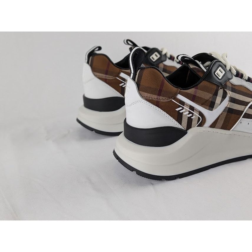 Burberry o1rshd1 Check Vintage Cotton Sean Low Top Sneakers Size US 12.5 / EU 45-46 - 9 Thumbnail