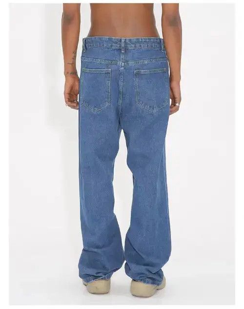 Jean Washed distressed loose baggy jeans y2k Size US 28 / EU 44 - 3 Thumbnail