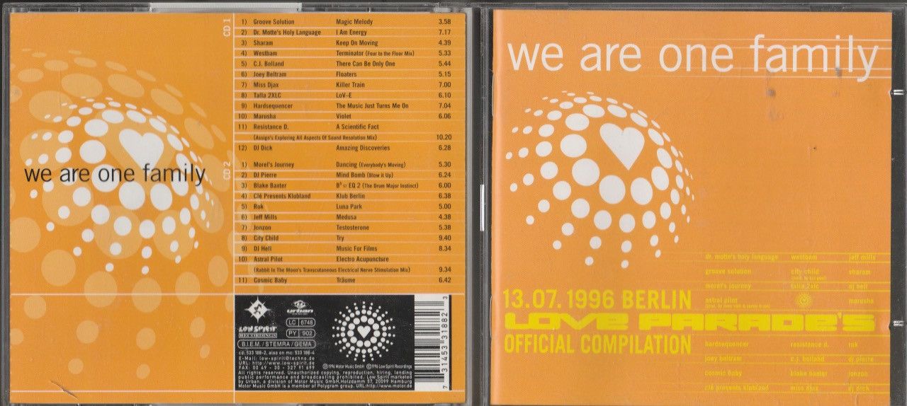 Thunderdome Vintage 1996 Love Parade We Are One Family Techno T-shirt Size XS / US 0-2 / IT 36-38 - 12 Thumbnail