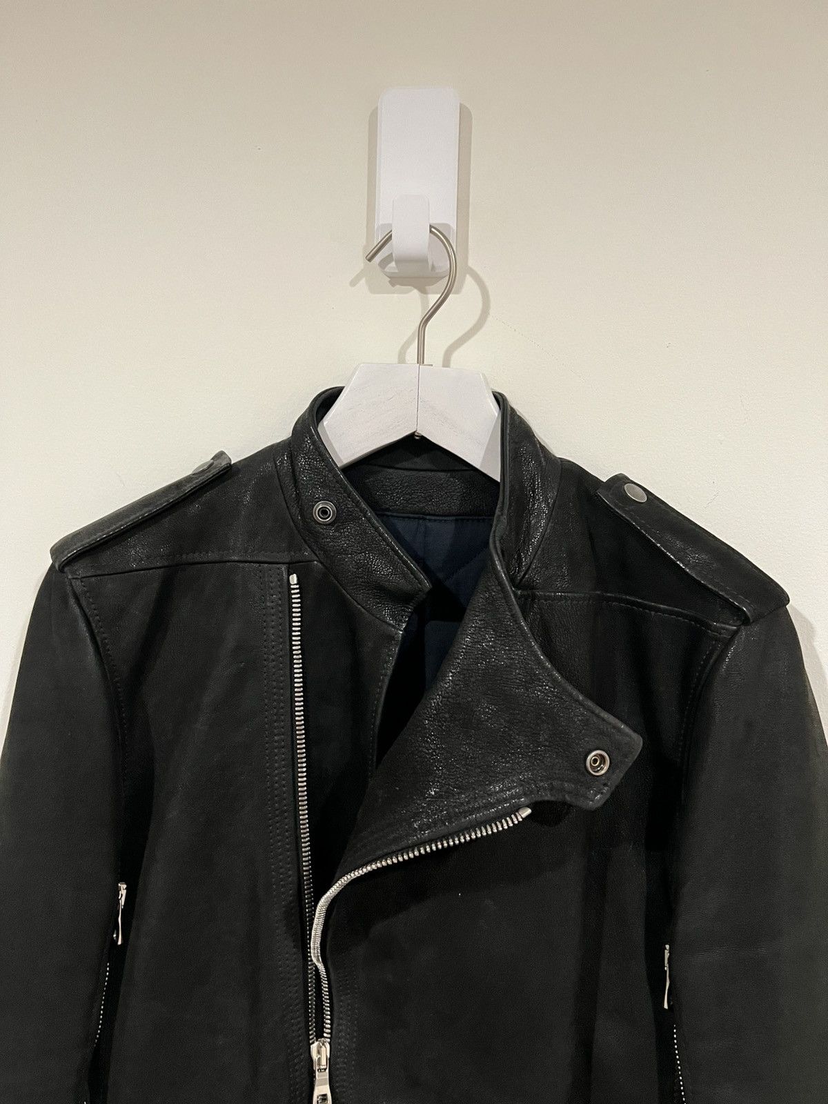 Balmain AW12 Biker Fencing Asymmetric Paneled Leather Jacket (50) Size US M / EU 48-50 / 2 - 10 Thumbnail