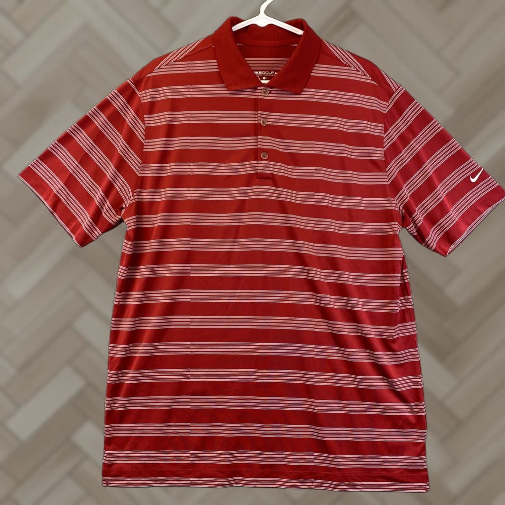 Nike Nike Polo Shirt Men Large Red Dri-Fit Performance Golf Swoosh Top /48-45 Size US L / EU 52-54 / 3 - 1 Thumbnail