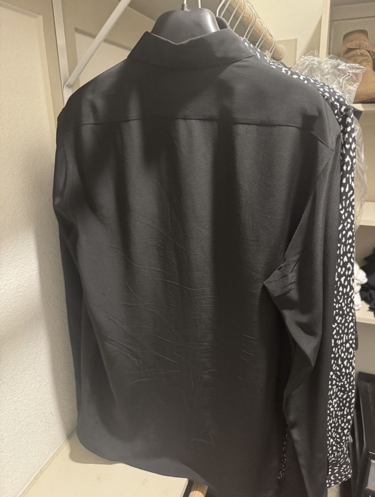 Saint Laurent Paris F/W 14’ Saint Laurent Black Silk Shirt Size US M / EU 48-50 / 2 - 2 Thumbnail