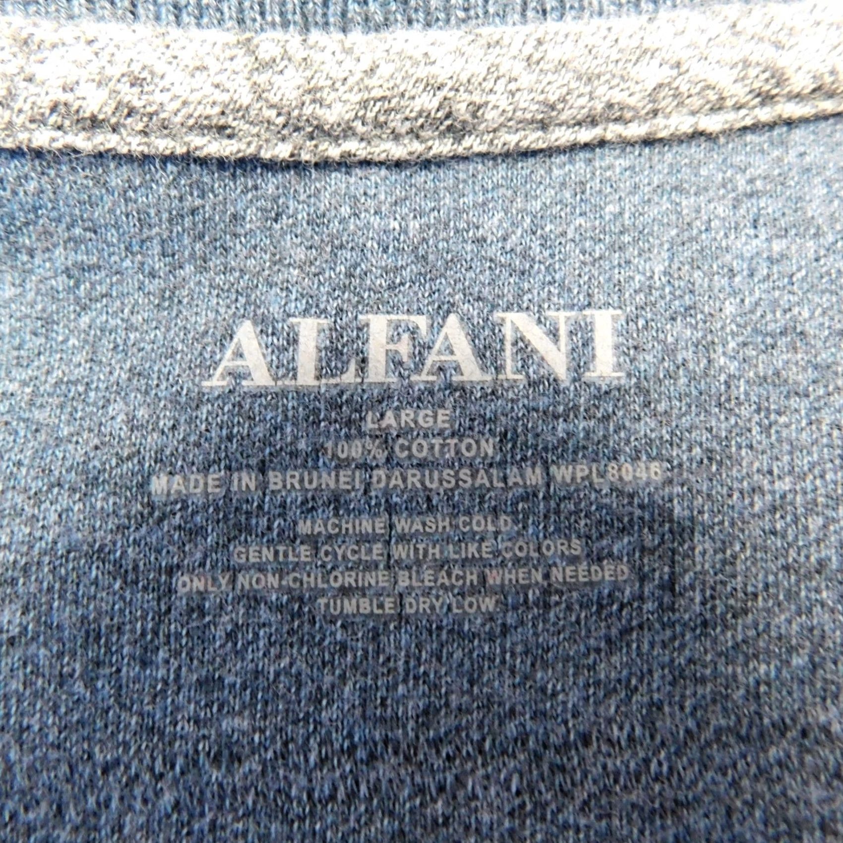 Alfani Alfani Polo Cotton Large Blue Men's Short Sleeve Collared #4150 Size US L / EU 52-54 / 3 - 5 Thumbnail