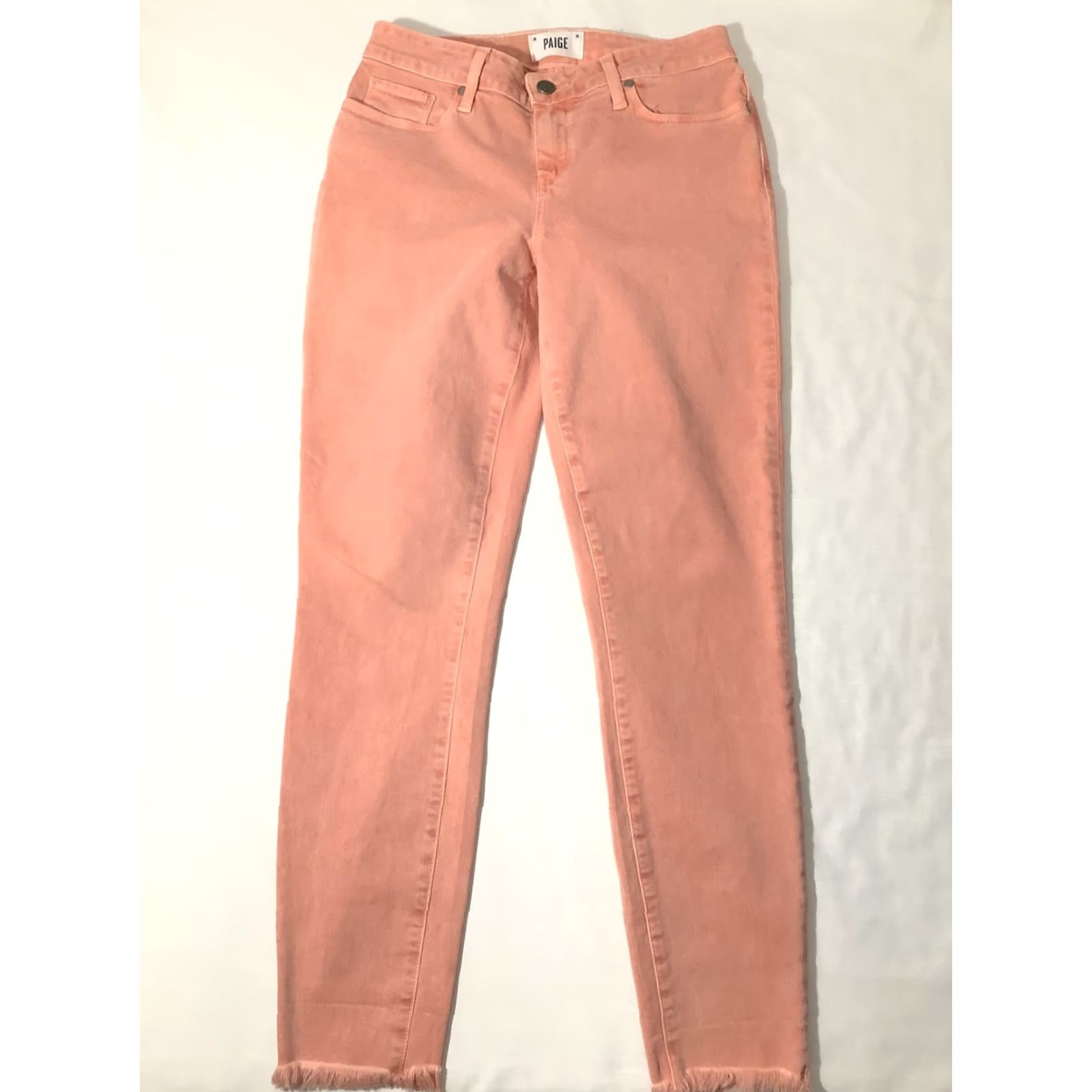 Paige Paige Verdugo Ankle Jeans Womens Pink Frayed Hem Skinny Stretch Denim Pants Size 27" / US 4 / IT 40 - 2 Thumbnail
