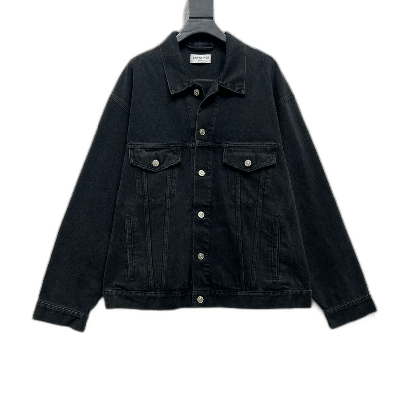 Balenciaga Balenciaga Denim Jacket with Luminous LOGO Size US S / EU 44-46 / 1 - 1 Thumbnail