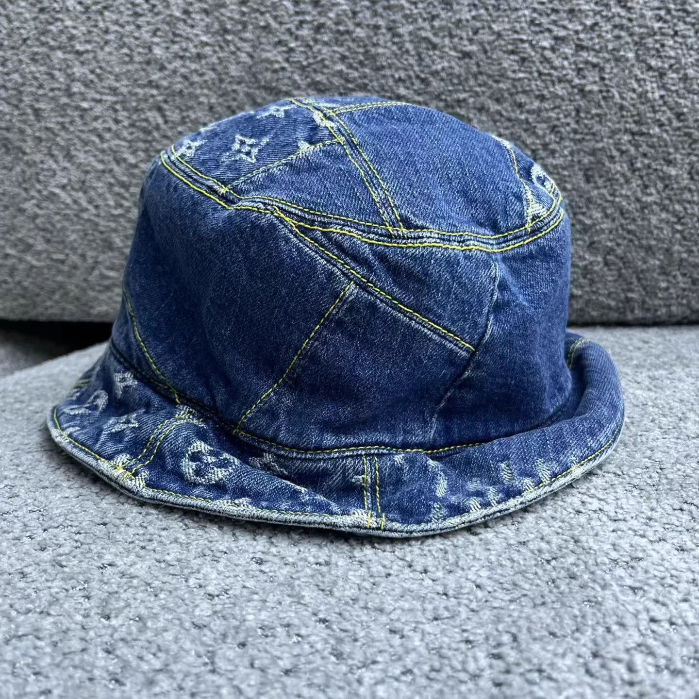 Louis Vuitton Louis Vuitton Denim Logo Sunshade Fisherman Hat Size ONE SIZE - 5 Thumbnail