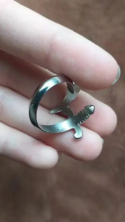 Designer × Vintage Knife Ring🔥🔥🔥 Size ONE SIZE - 3 Thumbnail