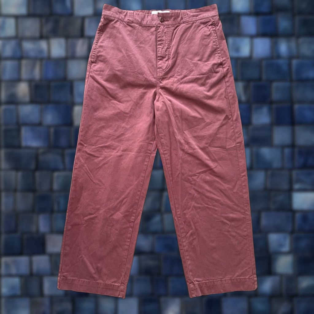 Urban Outfitters Urban Outfitters UO Wide Leg Chino Pants Mens 32x30 Wine Relaxed Fit Trousers Size US 32 / EU 48 - 1 Thumbnail