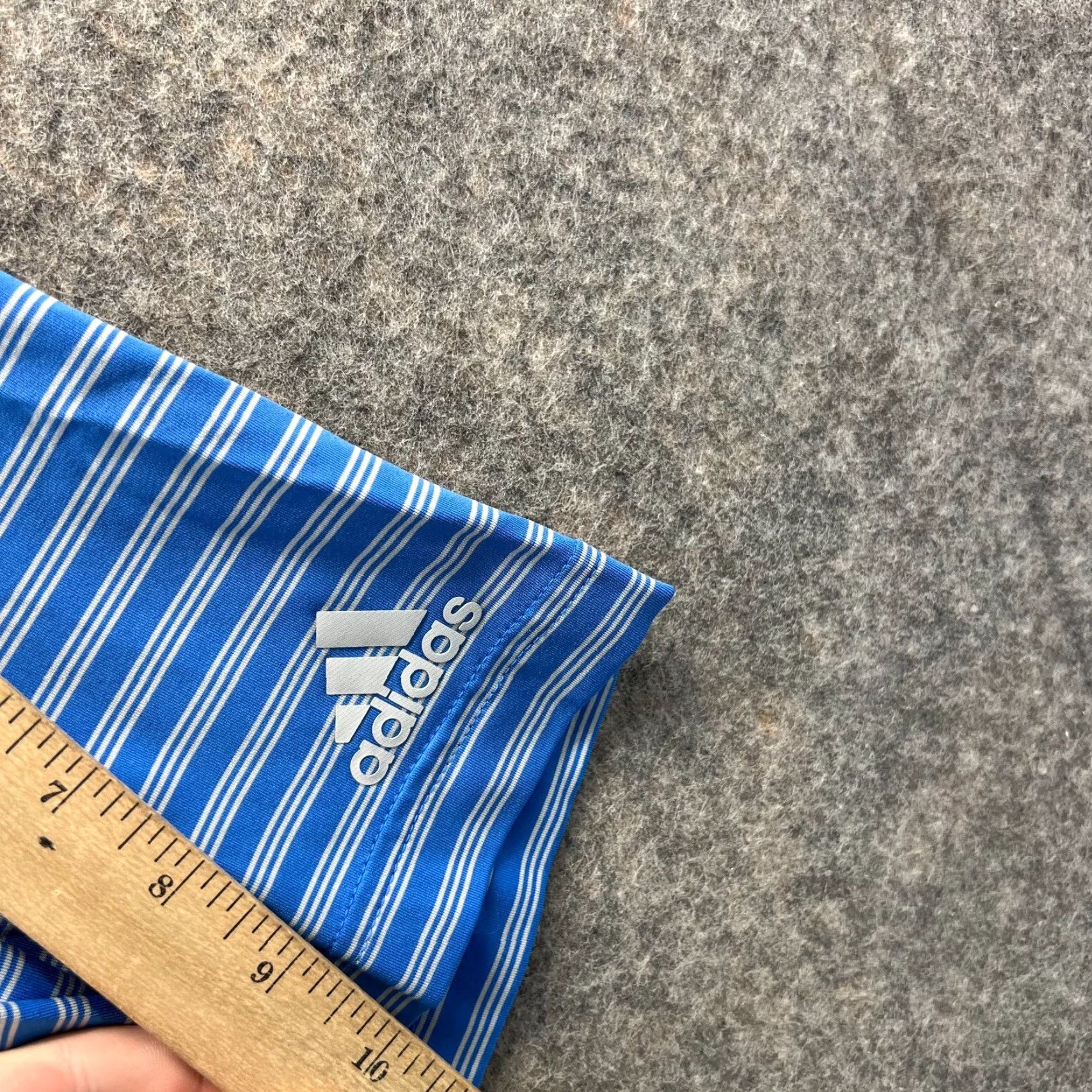 Adidas Adidas Polo Shirt Mens Large Blue Striped Golf Golfer Ultimate 2.0 Knit Athletic Shirt Size US L / EU 52-54 / 3 - 6 Thumbnail