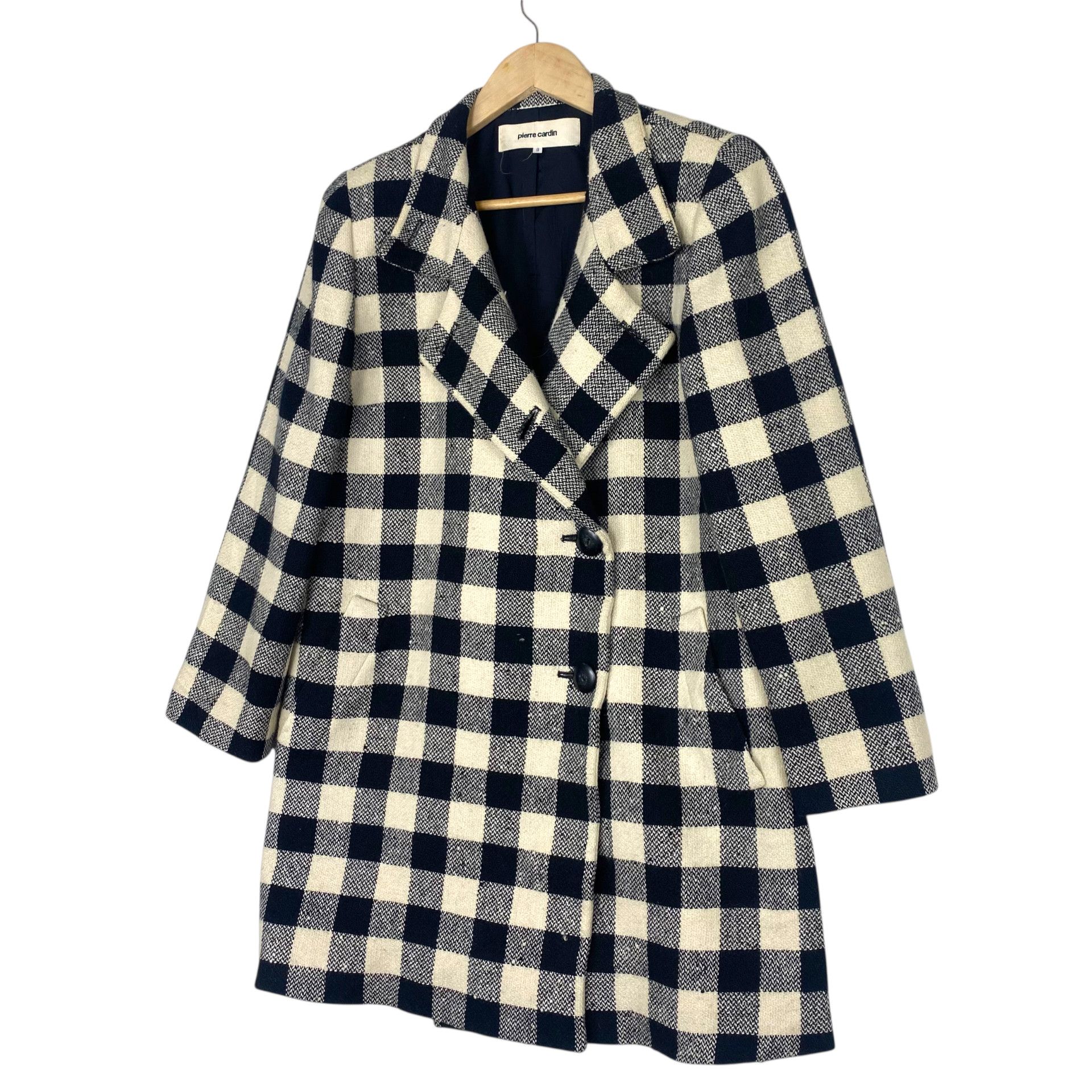 Pierre Cardin 💥 90s PIERRE CARDIN PLAID WOOL JACKET Size M / US 6-8 / IT 42-44 - 3 Thumbnail