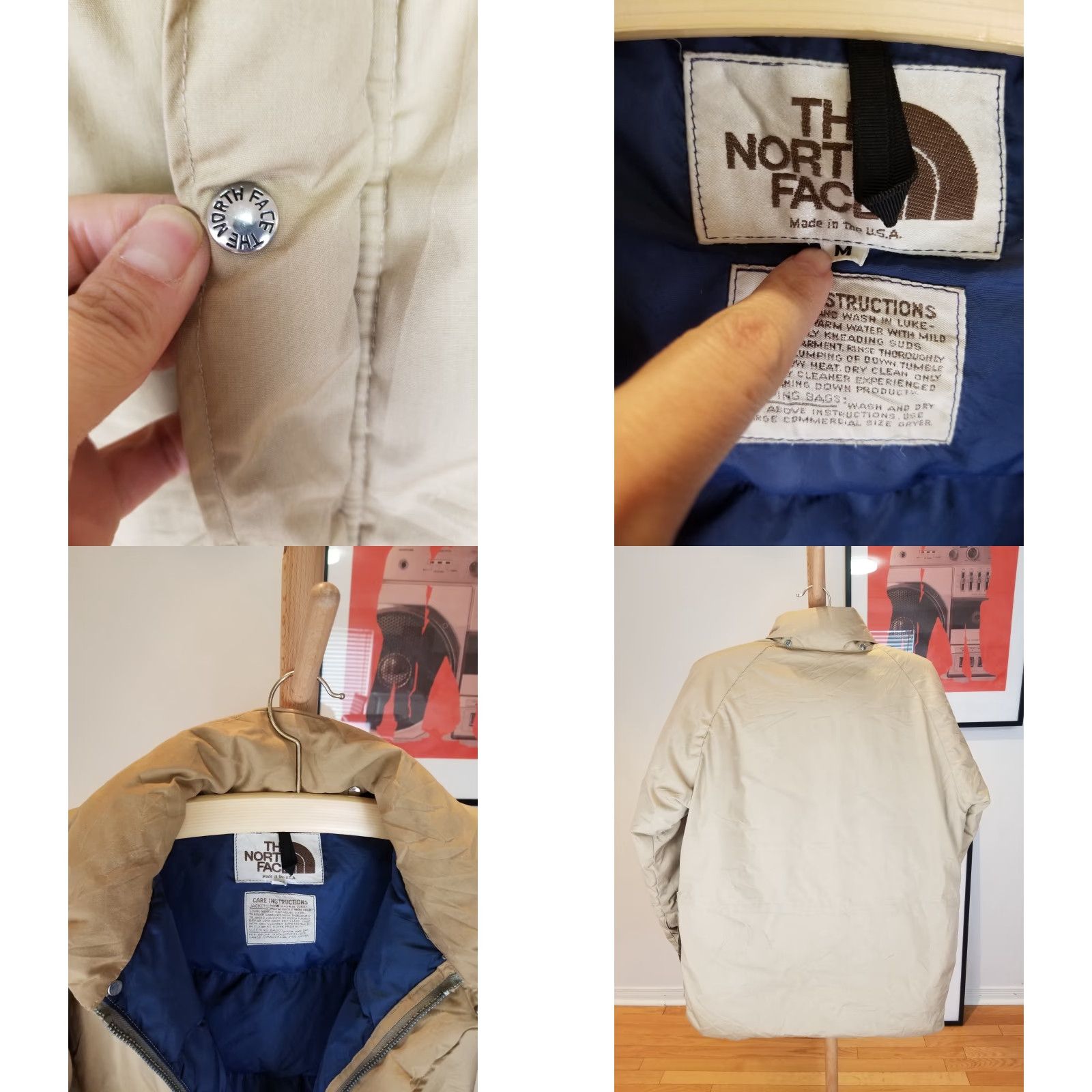 The North Face VINTAGE The North Face BEIGE DOWN JACKET MEN M 80's PUFFER TAG BROWN SIZE MEDIUM Size US M / EU 48-50 / 2 - 9 Thumbnail