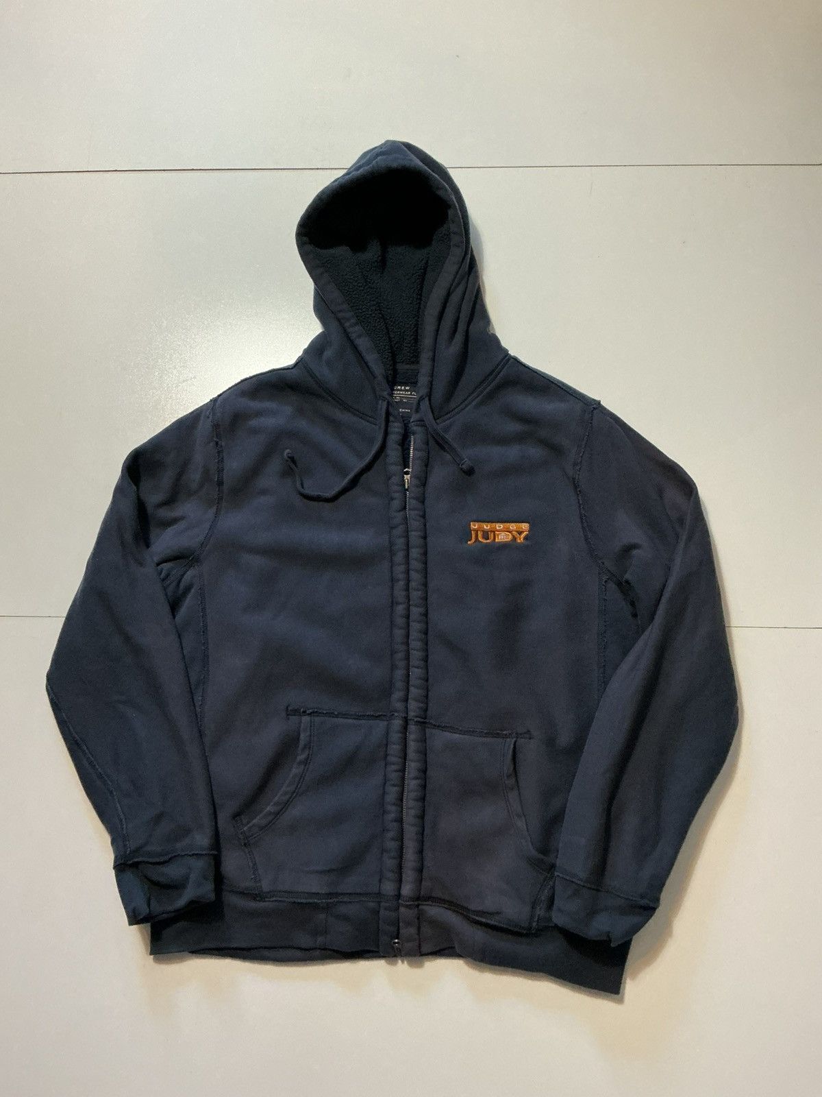 J.Crew Judge Judy J. Crew Fleece Sherpa Embroidered Full Zip Hoodie Size US XL / EU 56 / 4 - 2 Thumbnail