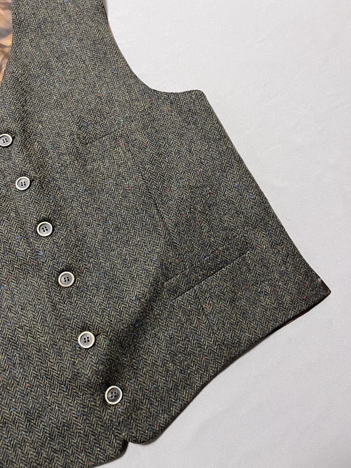 Vintage Heritage Vintage Green Tweed Wool Formal Suit Vest Size 52L - 3 Thumbnail