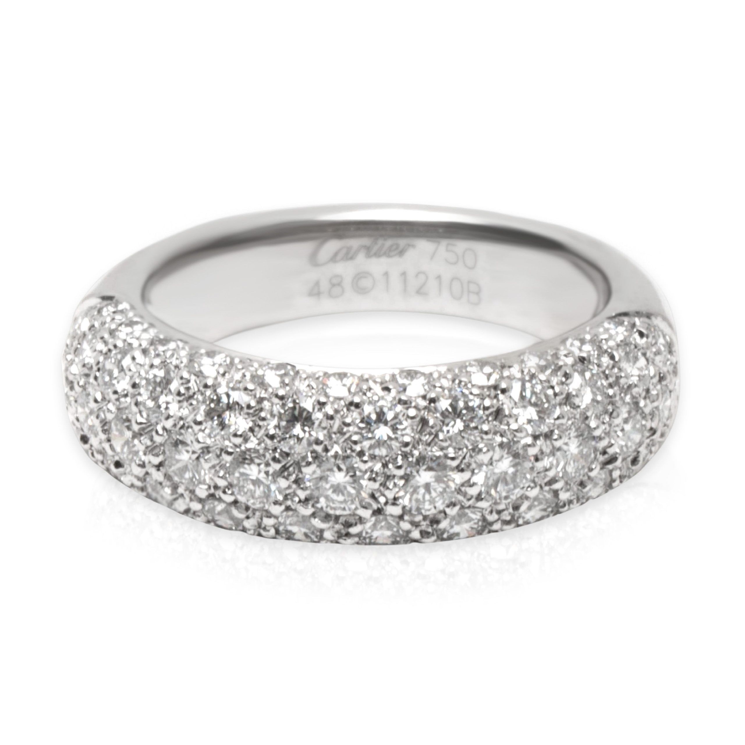 image of Cartier Etincelle Pave Diamond Ring In 18K White Gold (1.33 Ctw), Women's