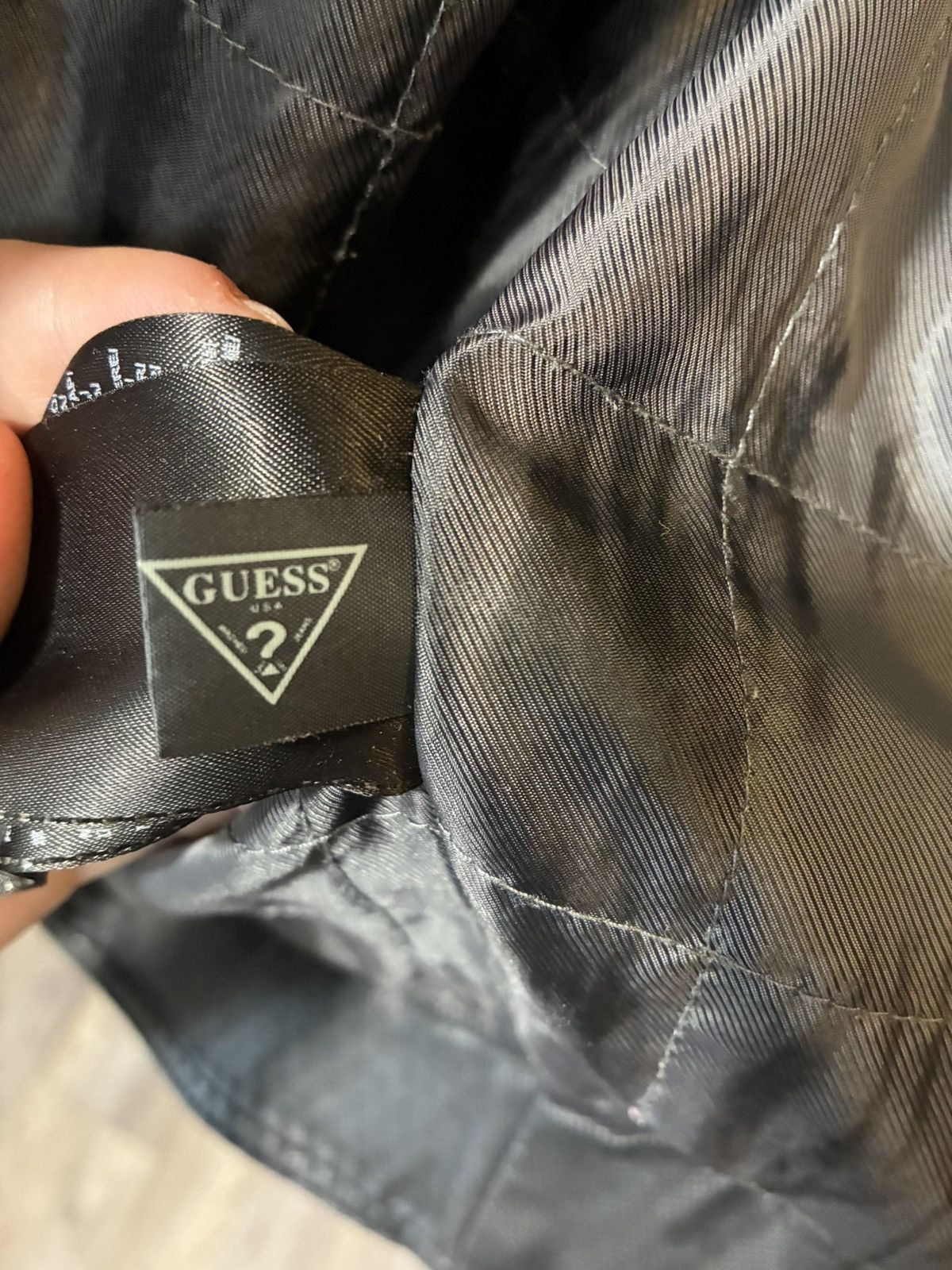 Guess Guess Textured zipper leather pleather jacket moto biker Size US L / EU 52-54 / 3 - 10 Thumbnail