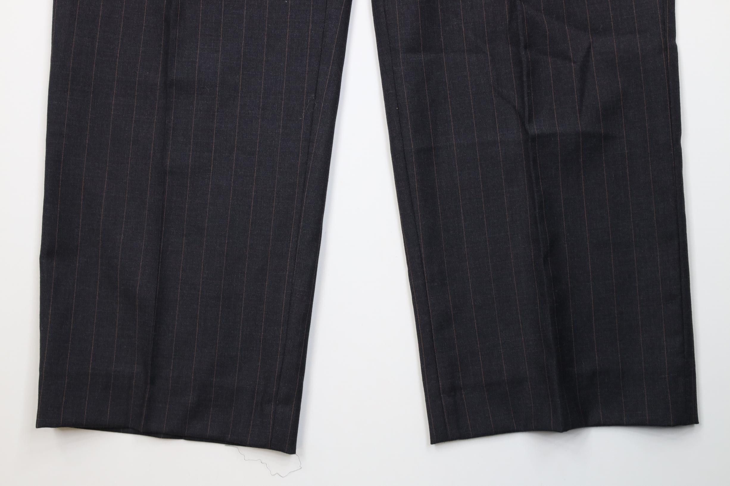 Nautica Vintage 90s Nautica Pinstriped Wide Leg Chino Pants Gray Size US 34 / EU 50 - 4 Thumbnail