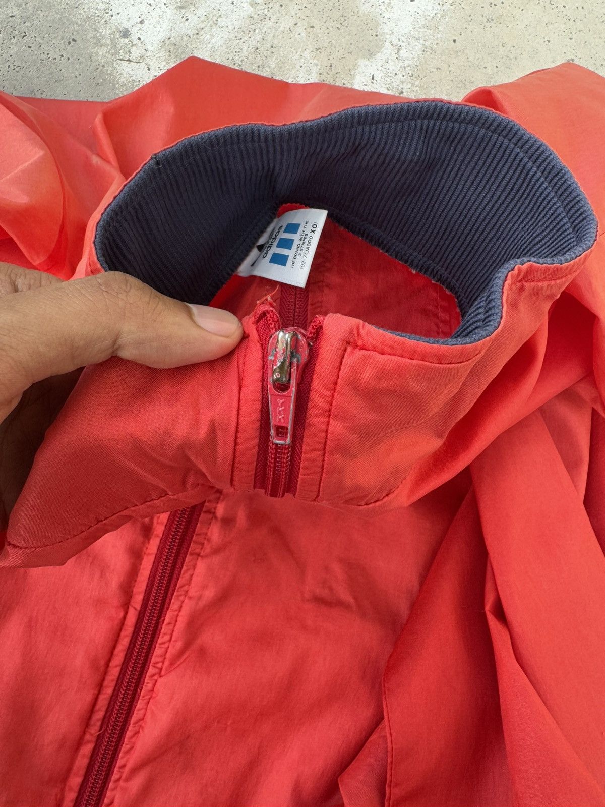 Adidas Vintage 90s Adidas Trefoil Stripe Zip Track Jacket Size US XL / EU 56 / 4 - 10 Thumbnail