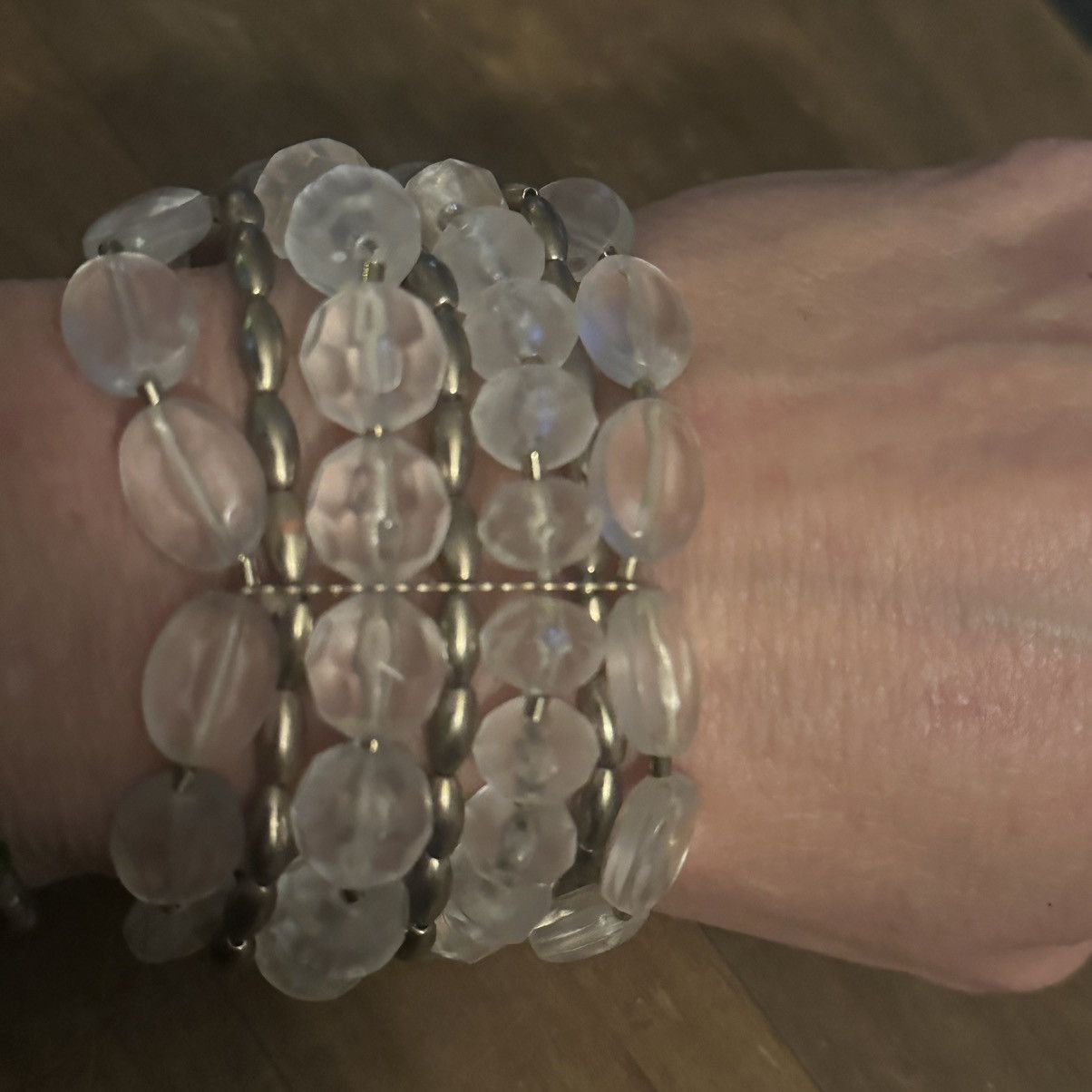 Other Stacked frosted bead stretch bracelet Size ONE SIZE - 3 Thumbnail