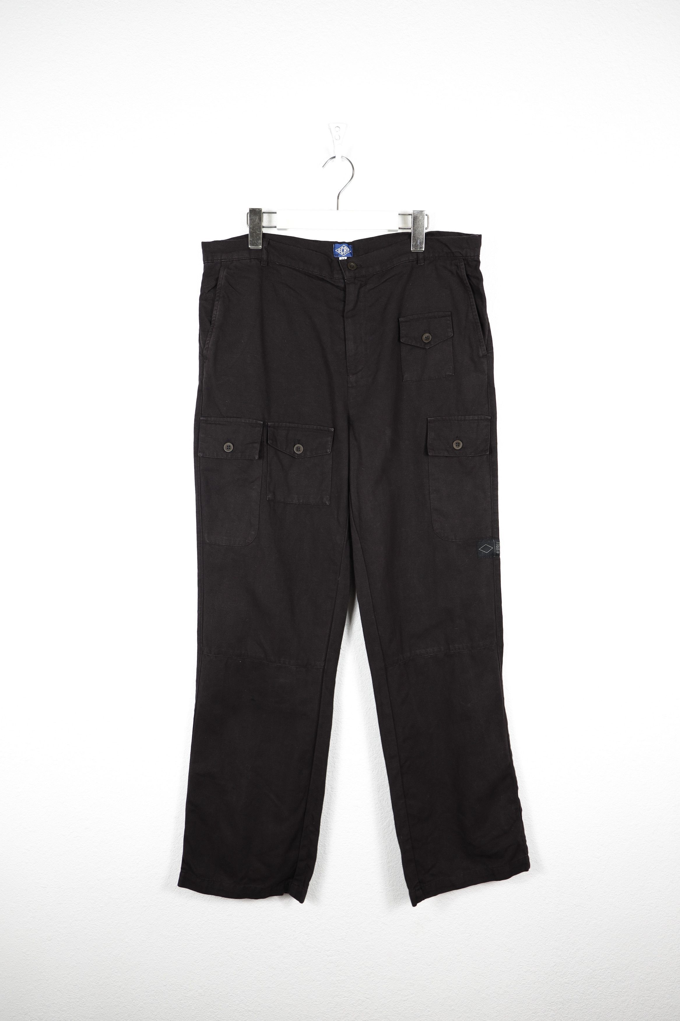 SCRT Scrt Stay Creative Dark Brown Multi Cargo Pants Y2K Size US 34 / EU 50 - 1 Thumbnail
