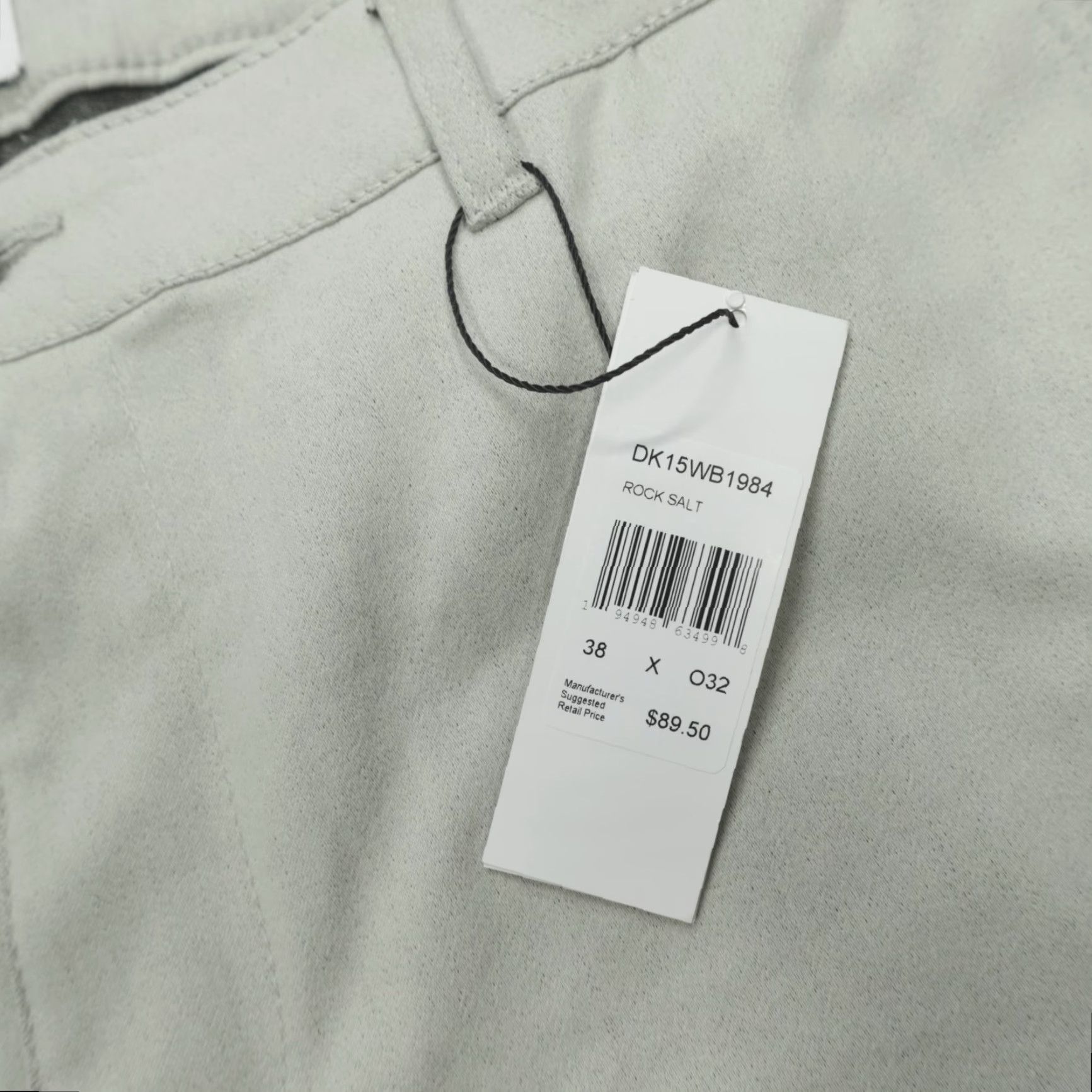 DKNY DKNY Slim Fit Cargo Pants Men's 38x32 Rock Salt Beige Cotton Blend Flat Front Stretch Tapered Pockets 5-Pocket Design Size US 38 / EU 54 - 3 Thumbnail
