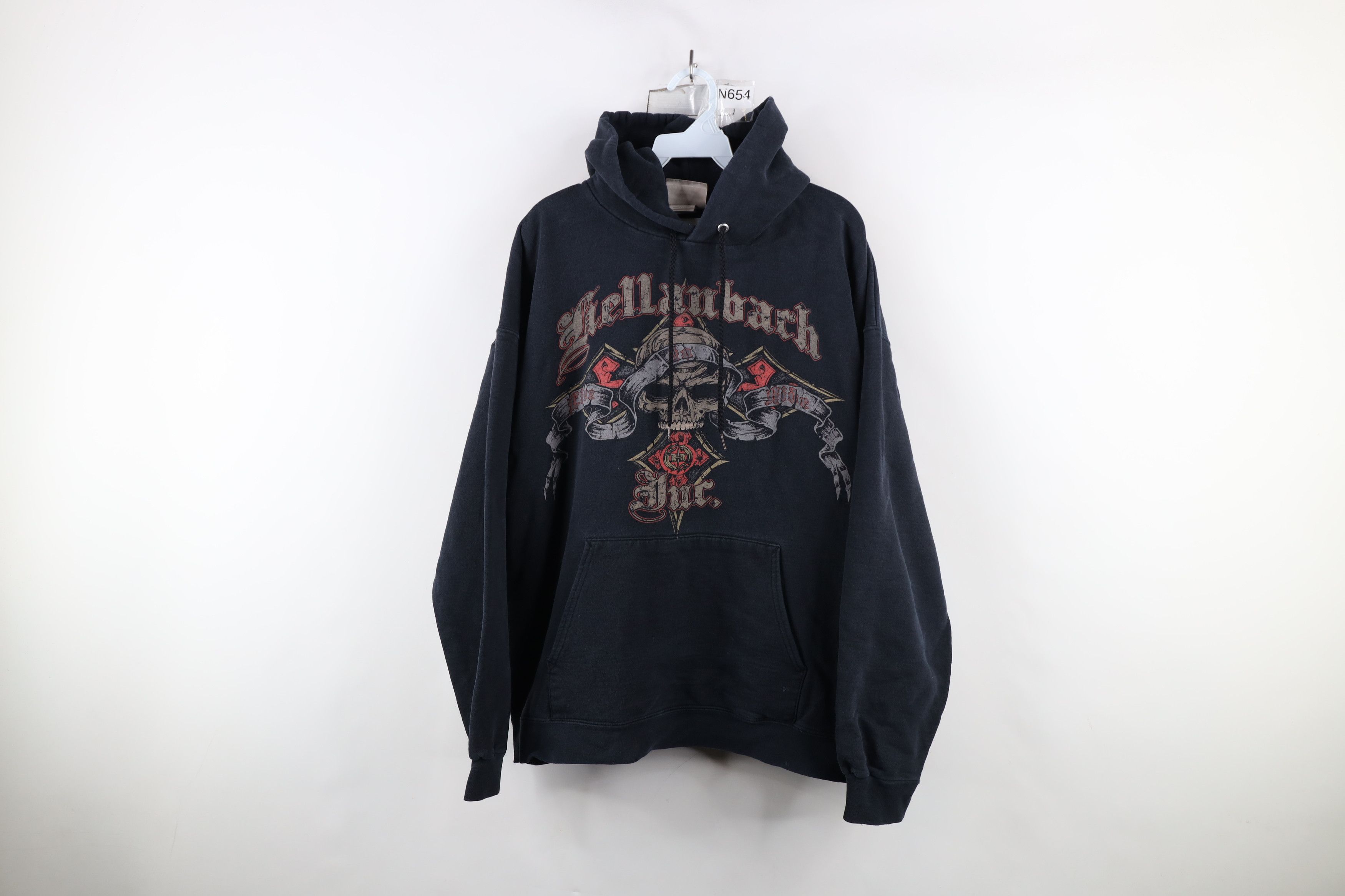 Vintage Vintage 90s Y2K Streetwear Hellanbach Cross Fire Hoodie Size US L / EU 52-54 / 3 - 1 Thumbnail