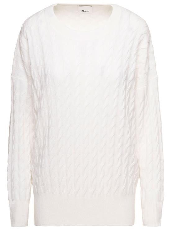 Allude ALLUDE Women Jackets 235111304040 White Size S / US 4 / IT 40 - 1 Thumbnail