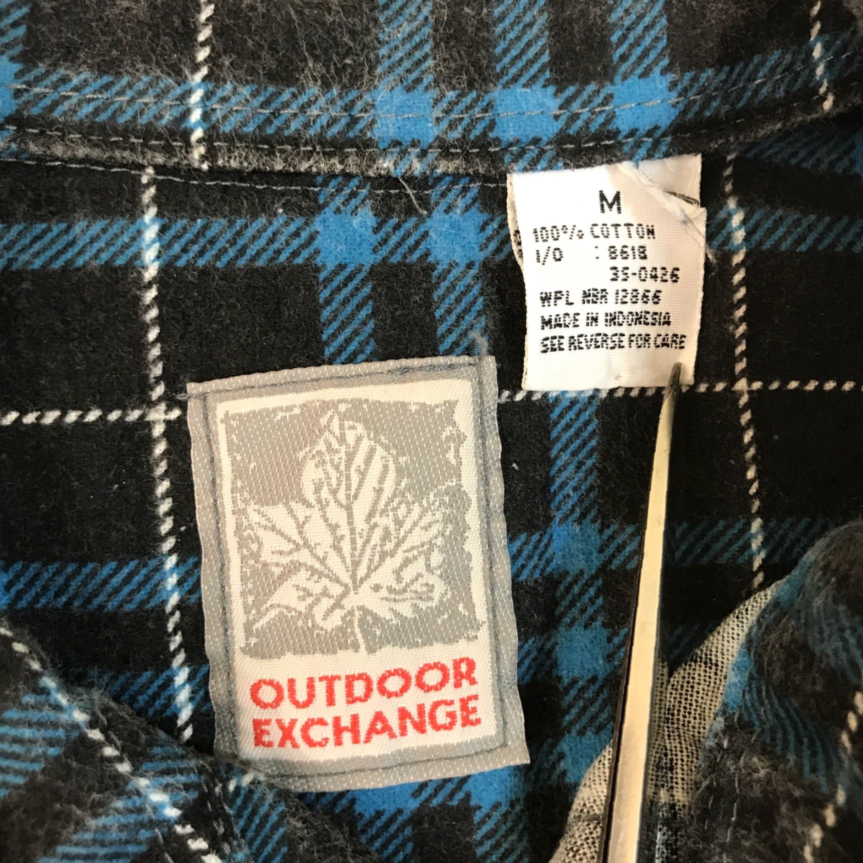 Vintage VINTAGE Outdoor Exchange Flannel Shirt Men M Blue Plaid Pocket Snap Button Up Casual 90s Outdoor Mens Size US M / EU 48-50 / 2 - 3 Thumbnail