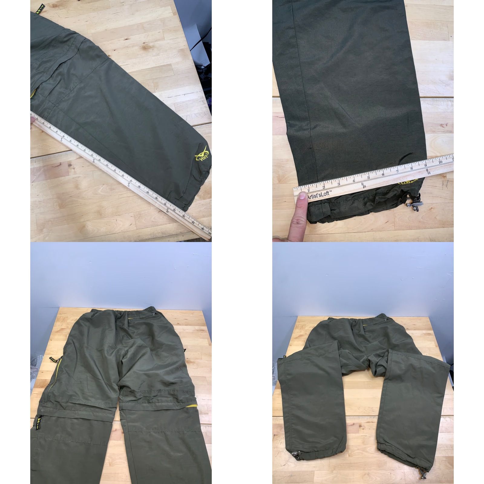 Vintage VINTAGE Voit Track Pants Men L Green Nylon Convertible Lined 90s 12778 Size US 33 - 8 Thumbnail